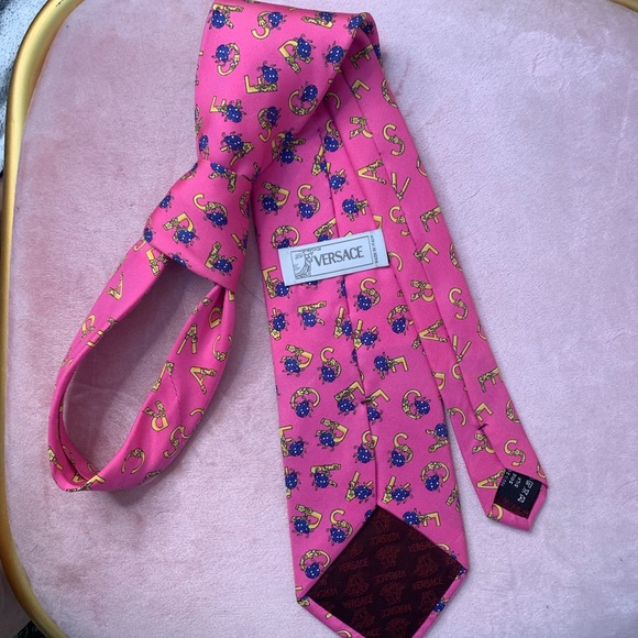 Versace Pink Ladybug tie RARE - Picture 4 of 7